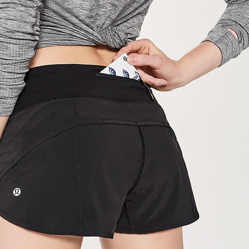 Lululemon Speedup Short Black (size 4)